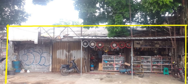 Bangunan Toko Satu Lantai Luas 162 m2, di Jalan Raya Bogor, Kramat Jati, dekat Mall PGC Cililitan
