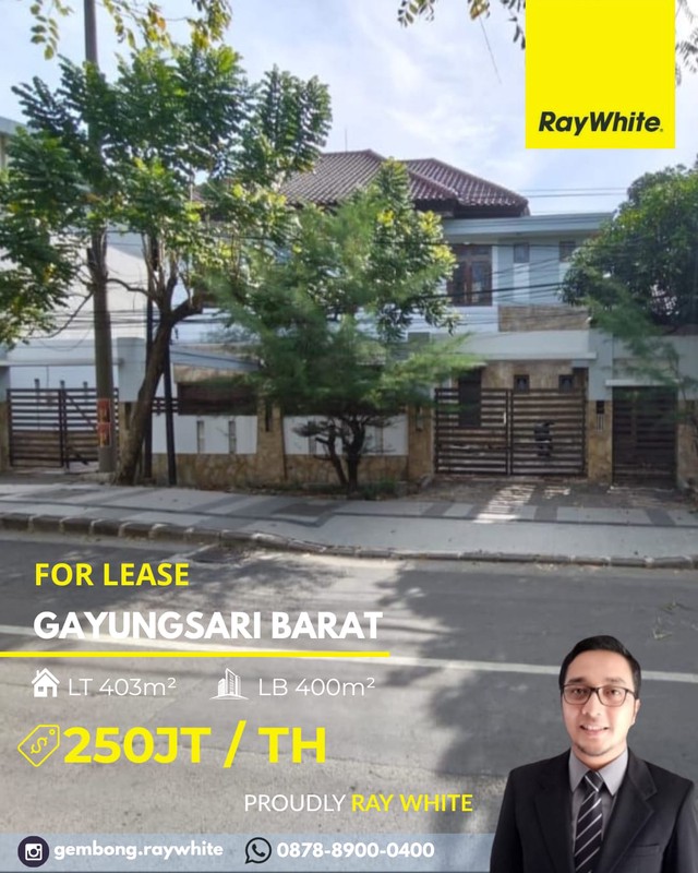 Rumah 2 Lantai Komersial Area Gayungsari Barat Lokasi Strategis Cocok Unguk Resto