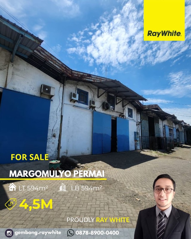 Dijual Gudang Margomulyo Permai Siap Pakai