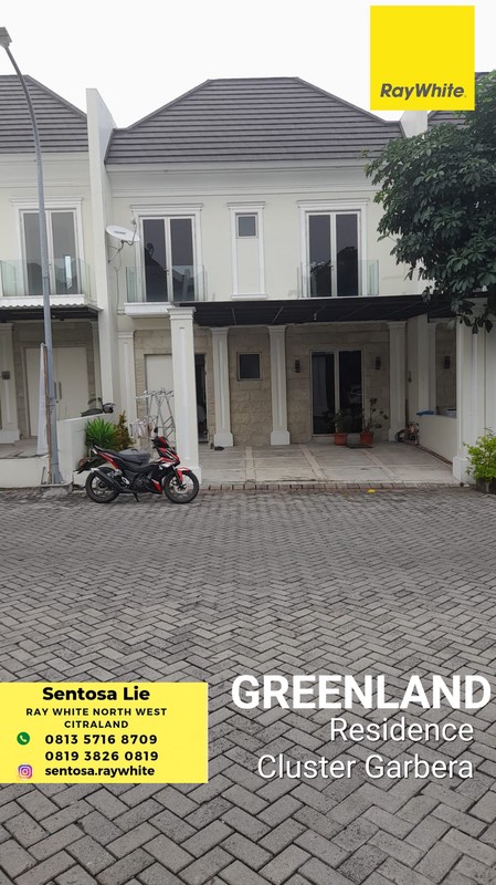Dijual Rumah Greenland Residence - Cluster Garbera Dekat Binus Greenlake Citraland, Palimanan Golf , Pakuwon Mall