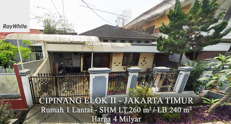FOR SALE Murah Rumah 1 Lantai Hitung Tanah Kompek Perumahan Cipinang ELok 2 Jakarta Timur