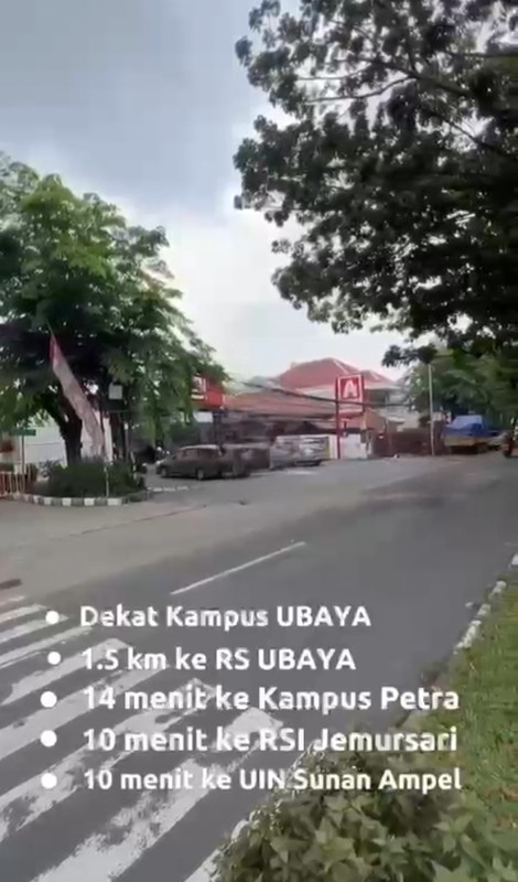 Rumah Komersial Area 0 Jalan Raya Tenggilis Cocok Untuk Segala Usaha 