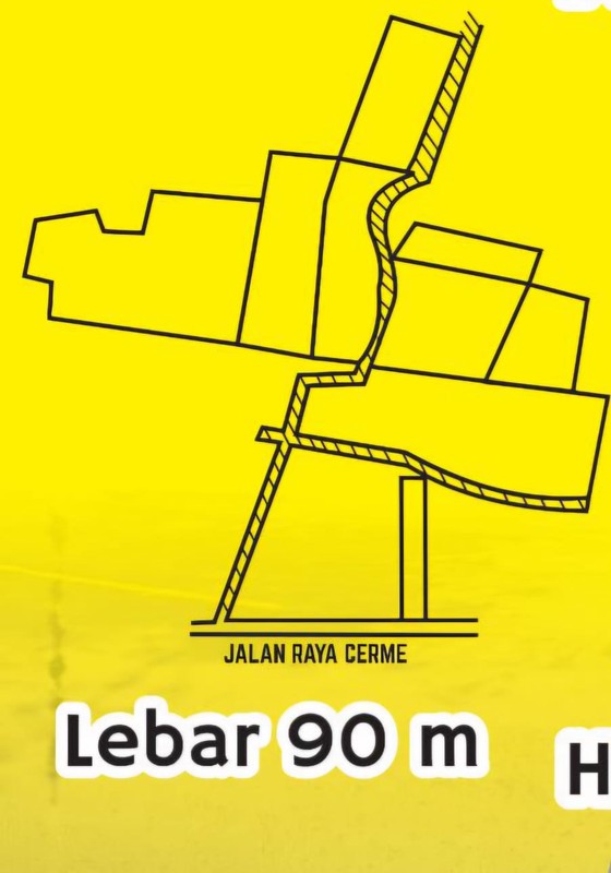 JUAL TANAH INDUSTRI NOL JALAN RAYA DI CERME GRESIK