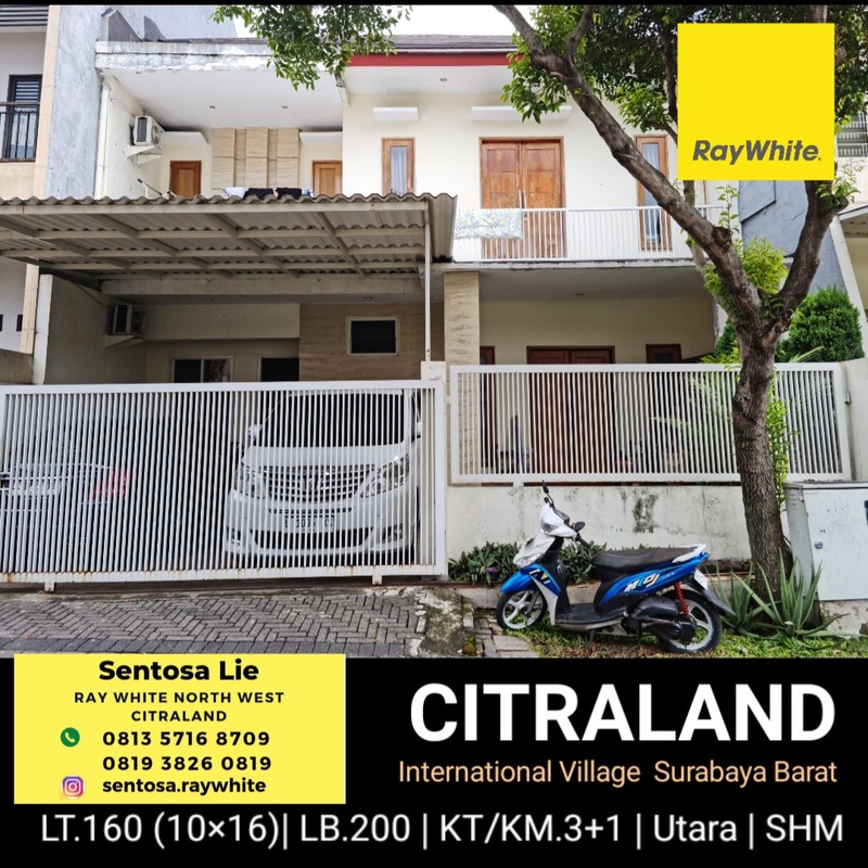 Dijual Rumah International Village Citraland Surabaya Dekat G Walk Citraland, Sekolah Ciputra 