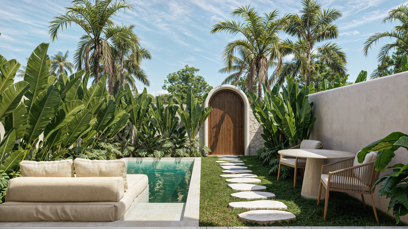 Leasehold- Cozy 1 bedroom villa sorrunding Pingstone beach,Tabanan