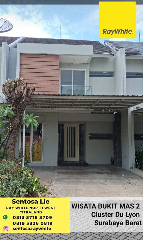 Termurah Dijual Rumah Wisata Bukit Mas 2 Du Lyon Surabaya Barat Modern 2 Lantai Dekat Sekolah Surabaya Grammar School, Binus, Pakuwon Mall, Ptc