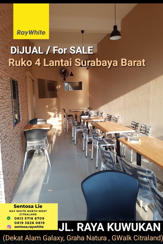 Dijual Ruko Nol Jalan Raya Sambikerep Surabaya Barat Dekat Alam Galaxy, Graha Natura, Gwalk Citraland, Pakuwon Mall