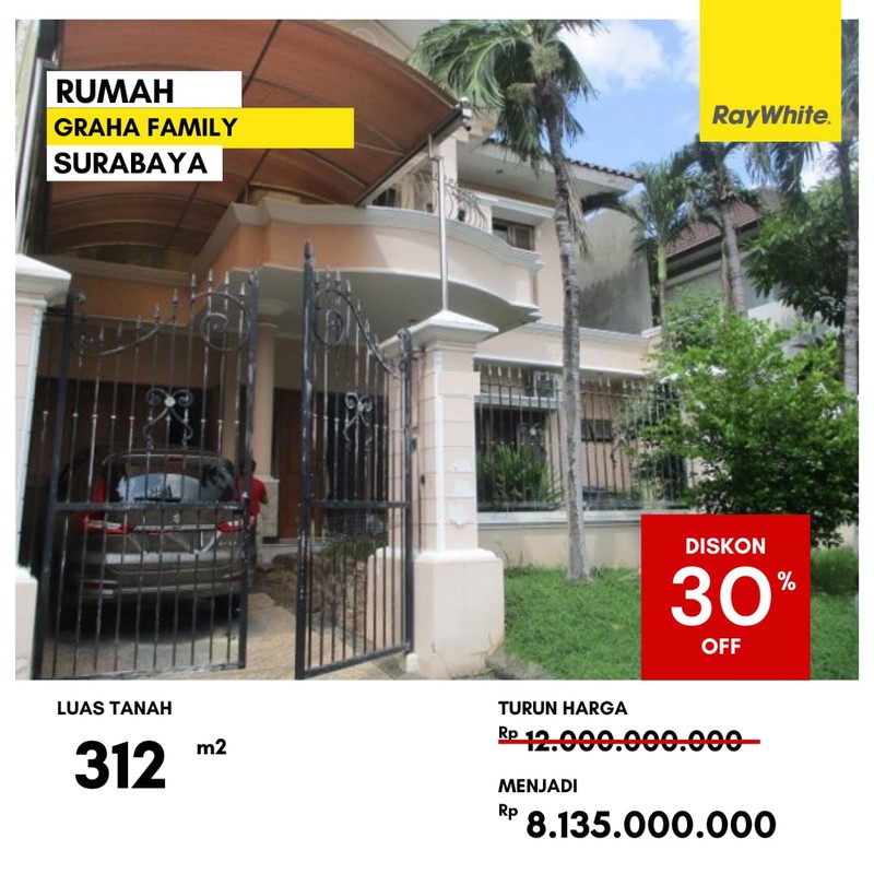 Dijual Rumah Lelang di Graha Family Surabaya