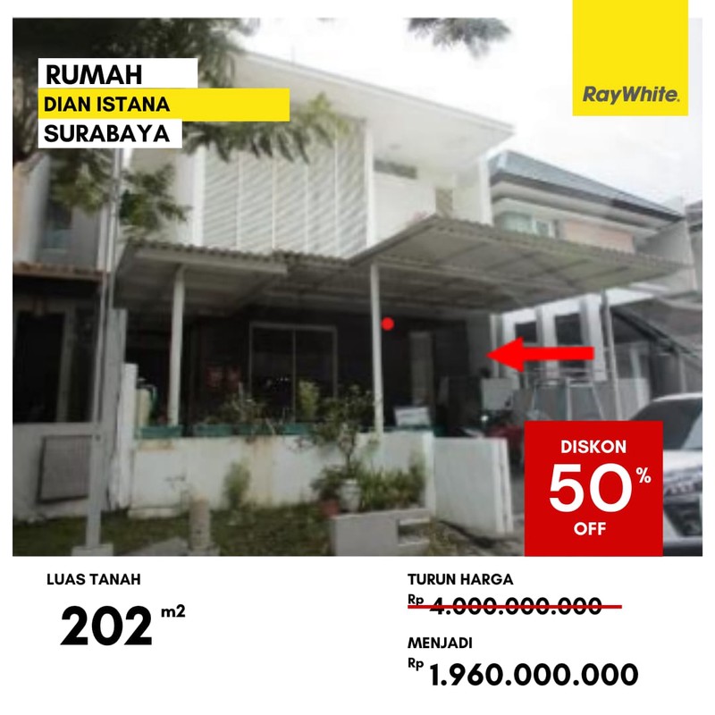Dijual Rumah Lelang di Dian Istana Wiyung Surabaya