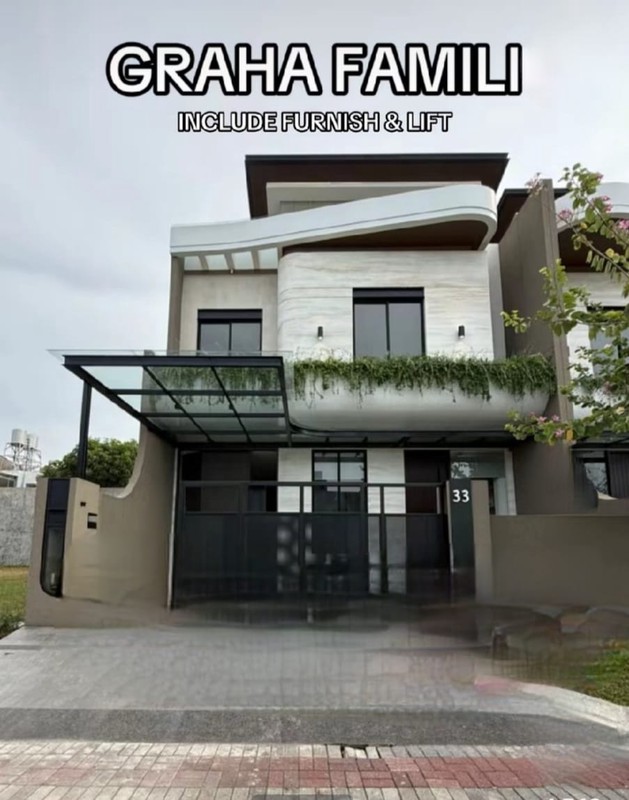 Dijual Rumah Baru Graha Family - Graha Famili Full Furnished Plus Unit Private Lift - Siap Huni Ready - Dekat Pakuwon Mall, Sma Petra 1, Citraland, Dian Istana, Bukit Darmo Golf, National Hospital