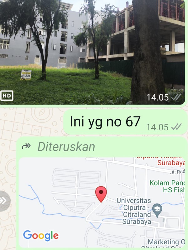 1994. Disewa Tanah Kavling Waterfront WP Citraland Surabaya Barat 