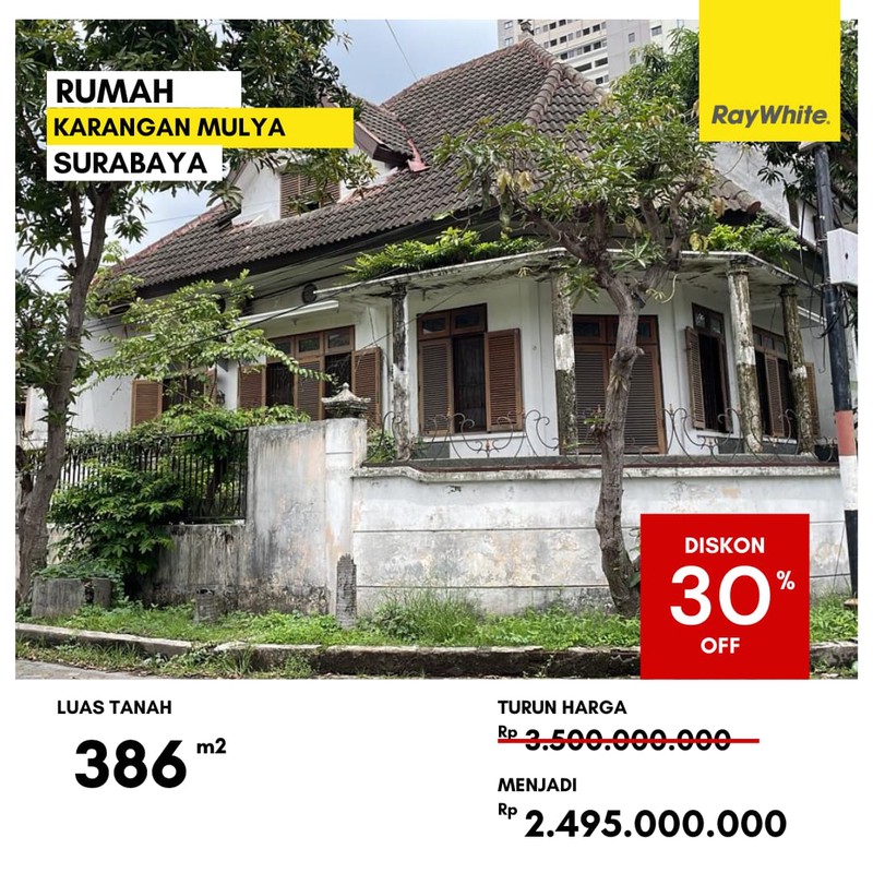 Dijual Rumah Lelang Surabaya Barat di Karangan Mulya Wiyung