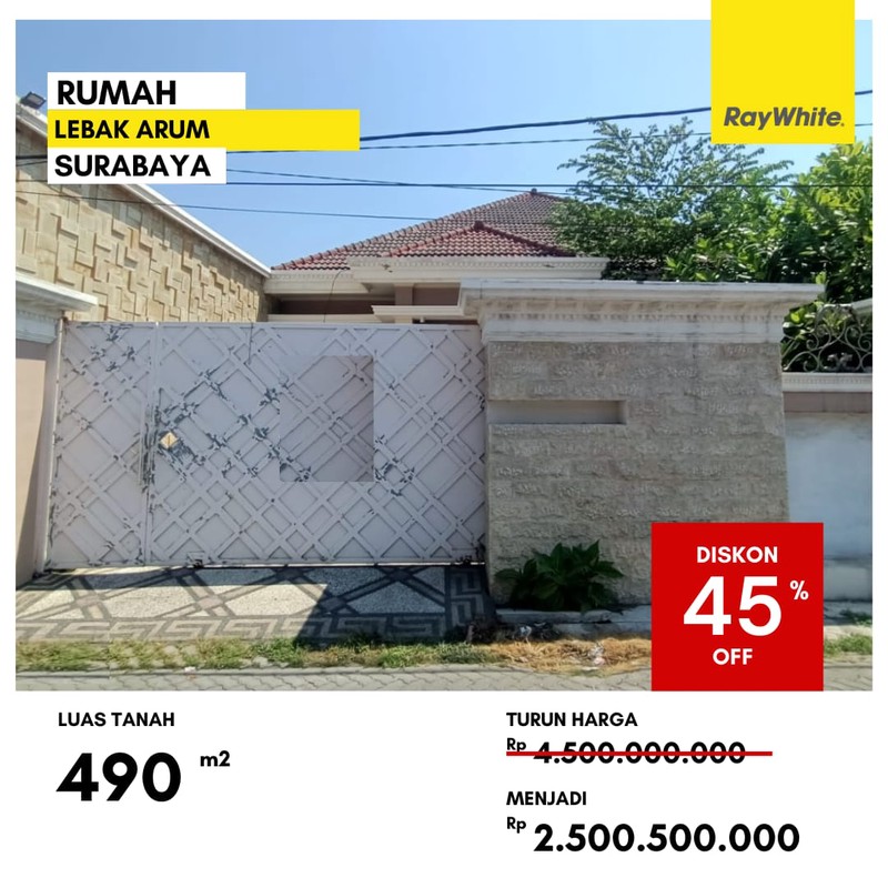 Dijual Rumah Lelang di Jl Lebak Arum Surabaya