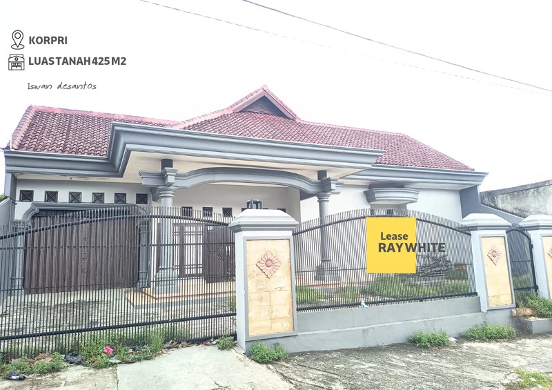 Disewakan rumah korpri bandar lampung luas tanah 415 m2 