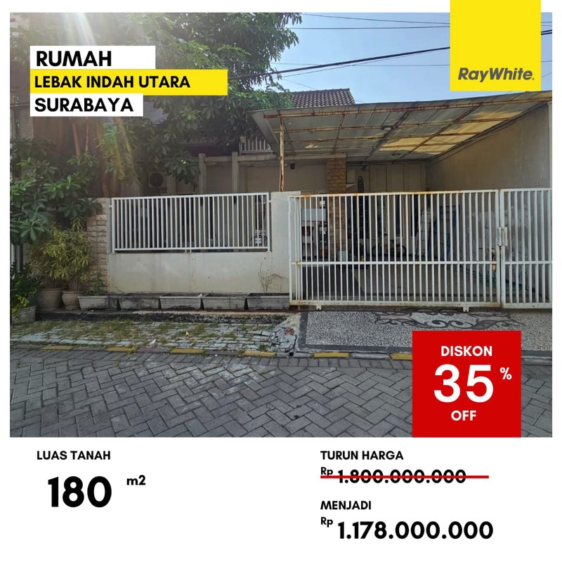 Dijual Rumah di Jalan Lebak Indah Utara Surabaya