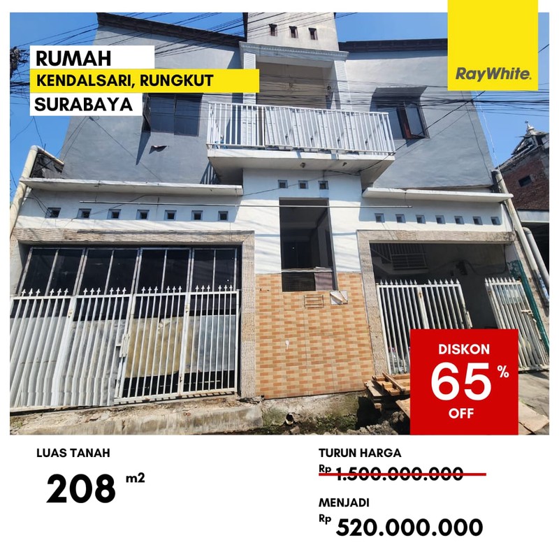 Dijual Rumah 500 Jutaan di Kendalsari Rungkut Surabaya