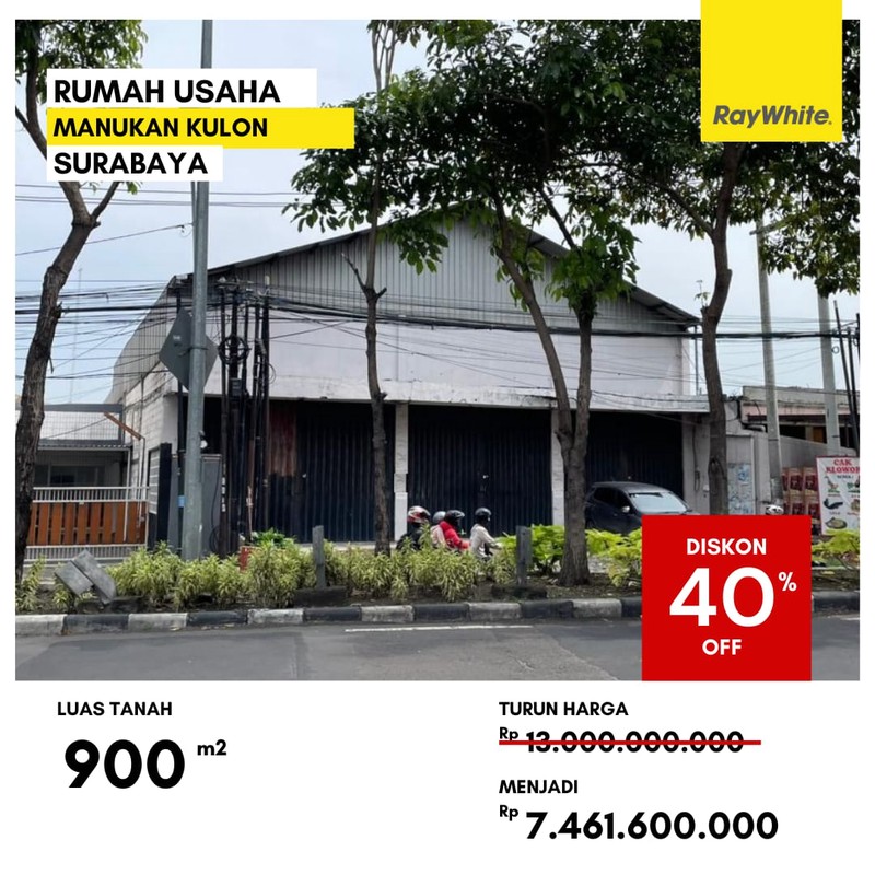 Dijual Rumah Usaha di Jalan Raya Manukan Kulon Surabaya