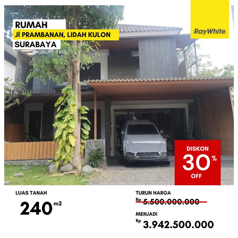 Dijual Rumah di Jl Prambanan Lidah Kulon Surabaya