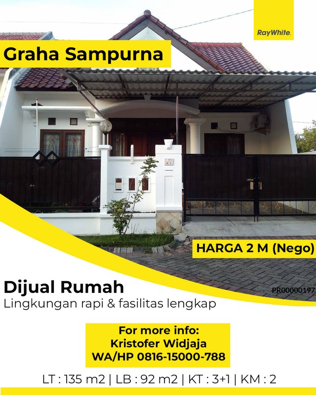 Dijual Rumah Graha Sampurna Indah Wiyung Surabaya Barat