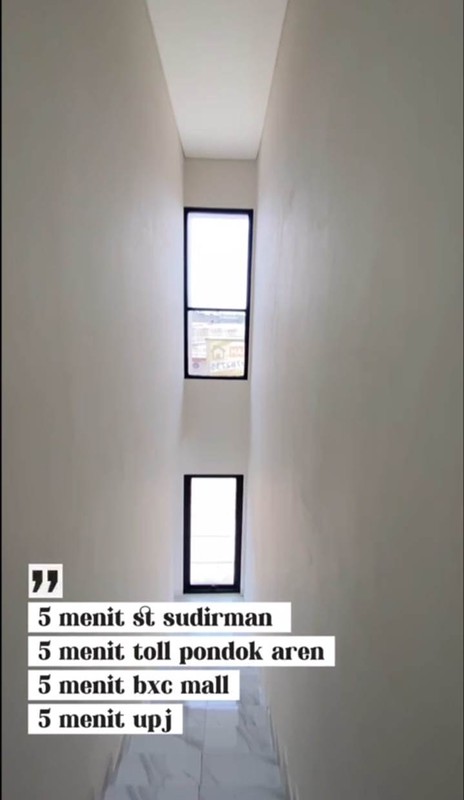 Rumah baru dibangun dg lokasi dekat dg univ Pembangunan Jaya, st Juramangu, BXC dan cluster bary Bintaro Jaya...