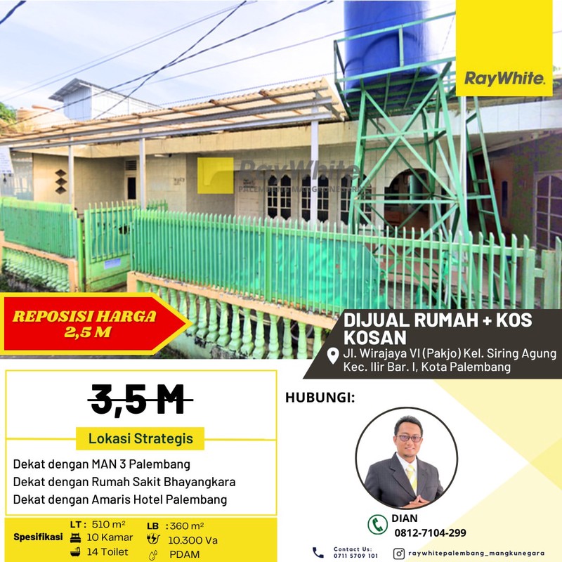 Di JUAL Rumah Kost 10 Kamar 