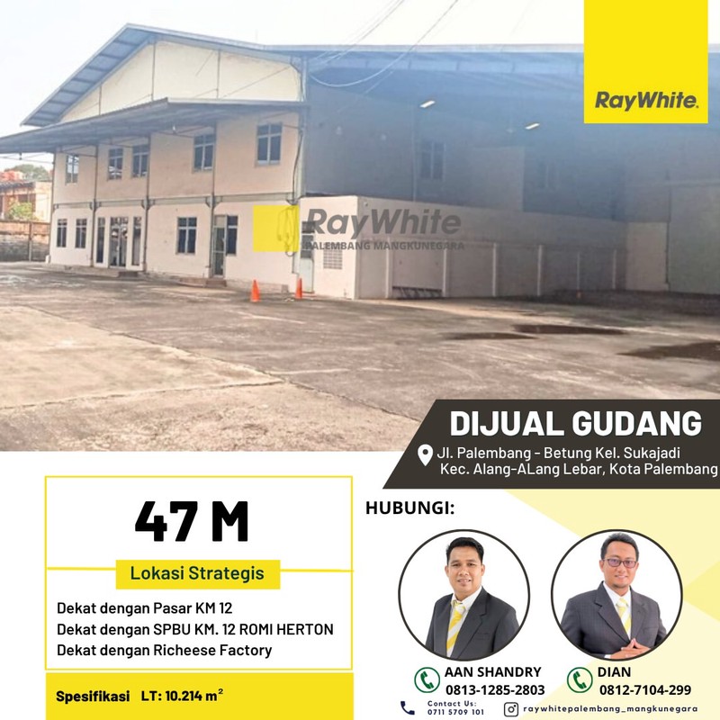 Gudang di KM.12 Palembang 