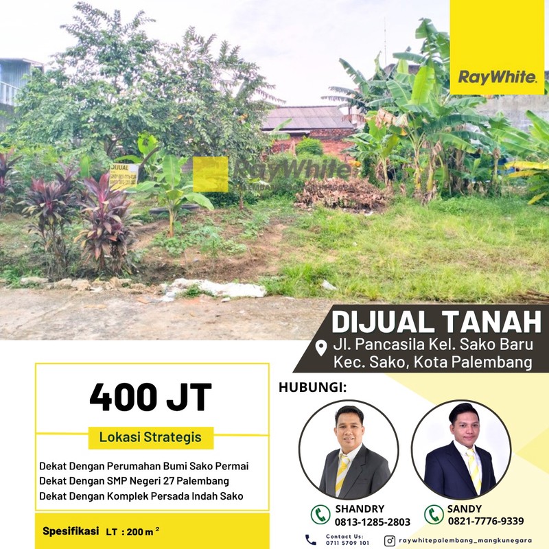 Dijual Tanah Murah di Kota Palembang