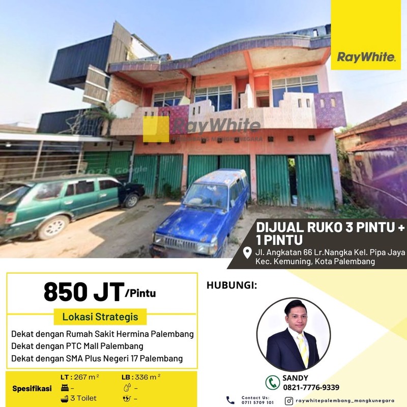 DIJUAL RUKO MURAH PUSAT KOTA PALEMBANG
