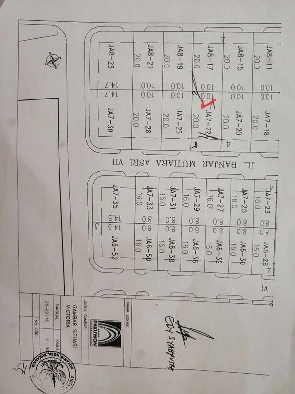 Dijual 200 m2 Tanah Kavling Grand Pakuwon South Victoria J A- 7/ 22 - Surat Shm - Hadap Utara