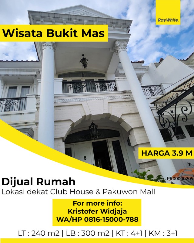 Dijual Rumah Wisata Bukit Mas Alexandria Surabaya Barat