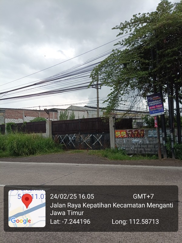 DIJUAL TANAH DI RAYA KEPATIHAN MENGANTI GRESIK 