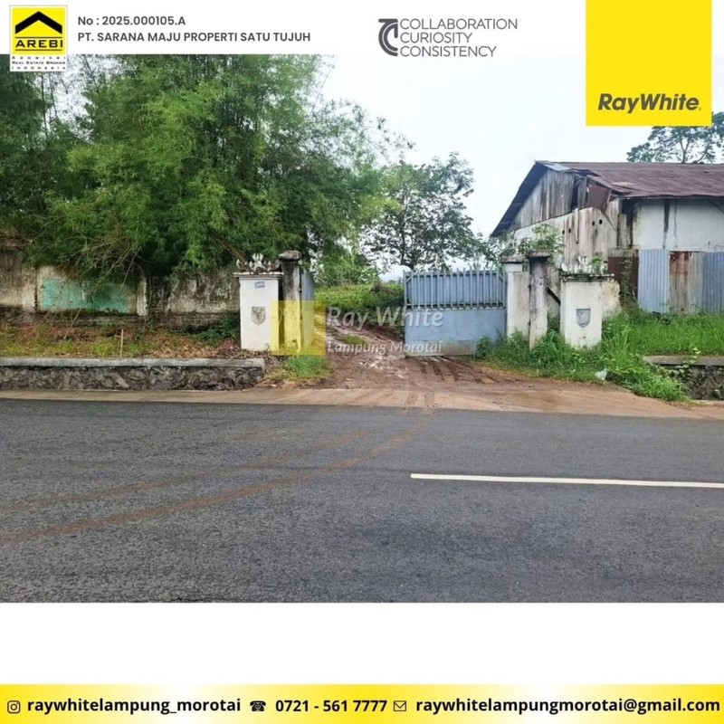 DI JUAL TANAH PINGGIR JALAN GEDUNG TATAAN PESAWARAN LAMPUNG 