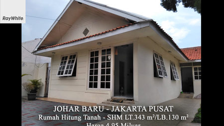 FOR SALE Rumah Murah Hitung Tanah Tanah Tinggi Senen Jakarta Pusat
