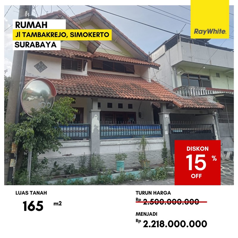 Dijual Rumah Lelang di Jl Tambakrejo Simokerto Surabaya