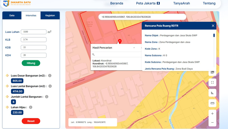 FOR SALE Rumahtua Area Komersial Bisa Dibangun 6 Lantai - Cikini Jakarta Pusat