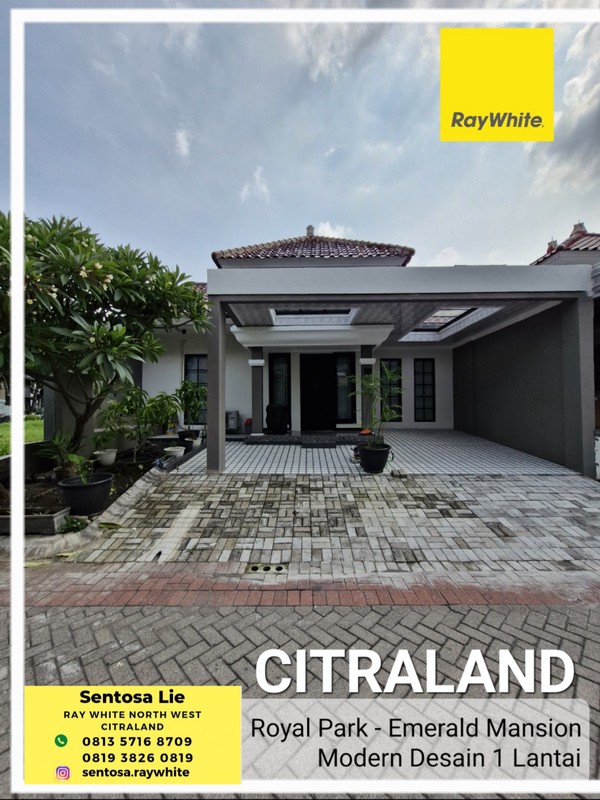 2 Milyar-an Rumah Citraland Royal Park - Emerald Mansion - Lokasi Dekat Gwalk , Unesa - Special Lebar 10 Meter - Surat SHM