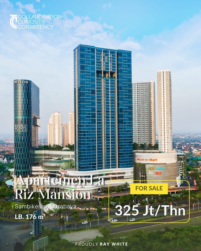 Disewakan Apartemen La Riz Mansion Pakuwon Mall Surabaya Barat