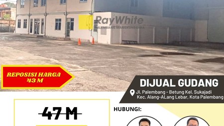 Dijual Cepat Gudang di Kota Palembang