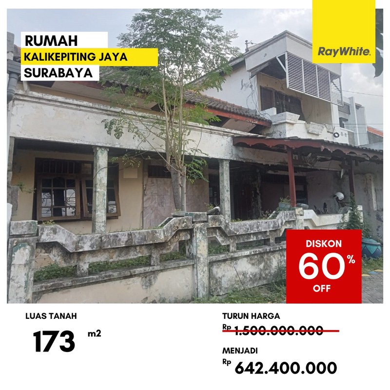 Dijual Rumah Murah di Jl Kali Kepiting Jaya Surabaya