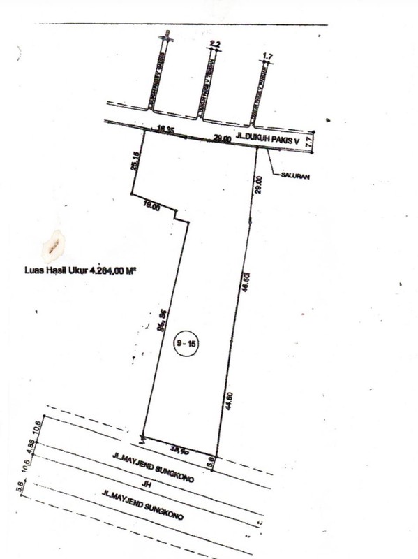 Dijual Tanah + Bangunan Surabaya Pusat - Jl. Mayjen Sungkono - Luas 4284 m2 - Strategis Nol Jalan Raya Utama Komersial area