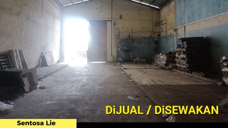 Disewakan 505 m2 Gudang Margomulyo Indah.- Surabaya Barat - Akses Truk Kontainer 40 Feet - Ada Kantor