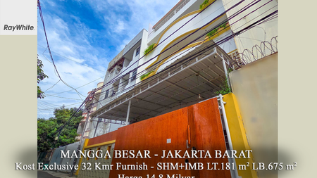 FOR SALE Kost Exclusive 32 Kamar Furnish Roi Bagus Mangga Besar Jakarta Barat