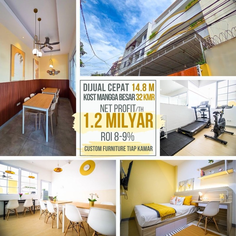 FOR SALE Kost Exclusive 32 Kamar Furnish Roi Bagus Mangga Besar Jakarta Barat