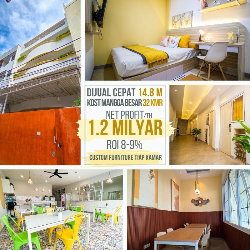 FOR SALE Kost Exclusive 32 Kamar Furnish Roi Bagus Mangga Besar Jakarta Barat