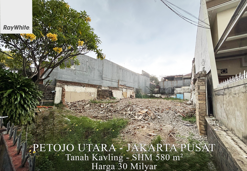 FOR SALE Tanah Kavling Petojo Utara Area Tenang dan Bersih Jakarta Pusat