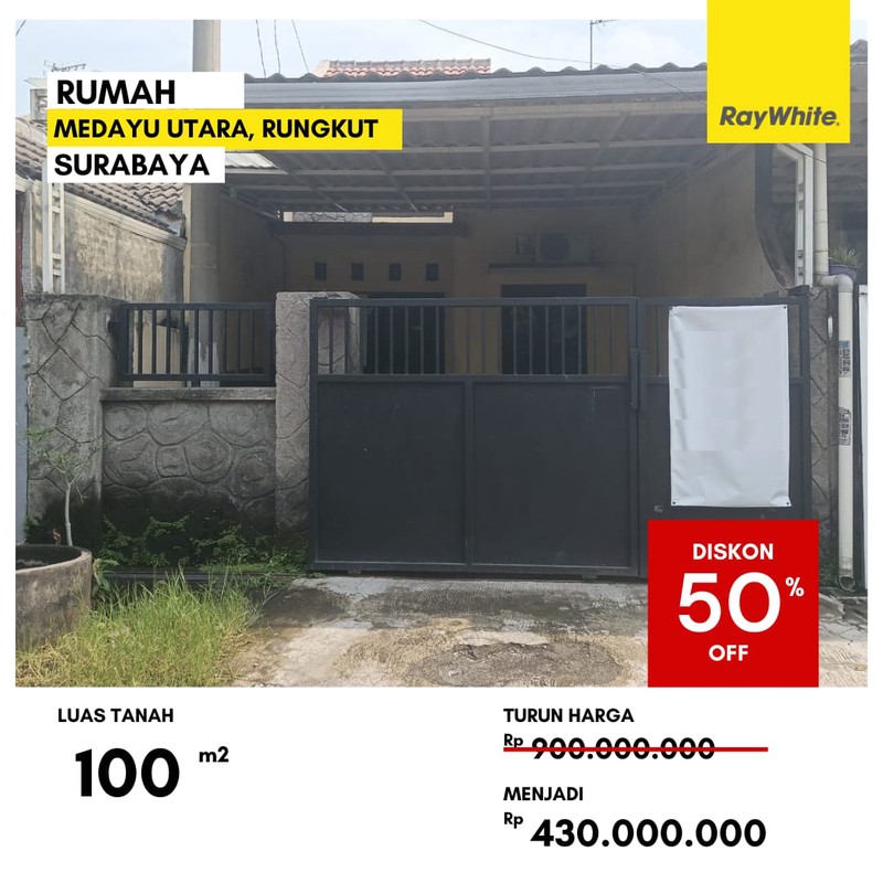 Dijual Rumah 400 Jutaan di Medayu Utara Rungkut Surabaya