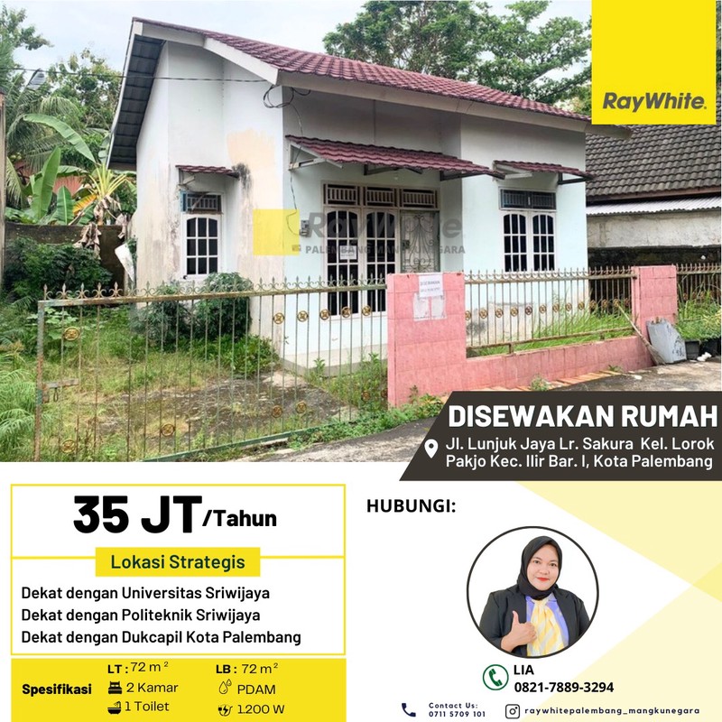 rumah sewa dkt unsri bukit palembang 