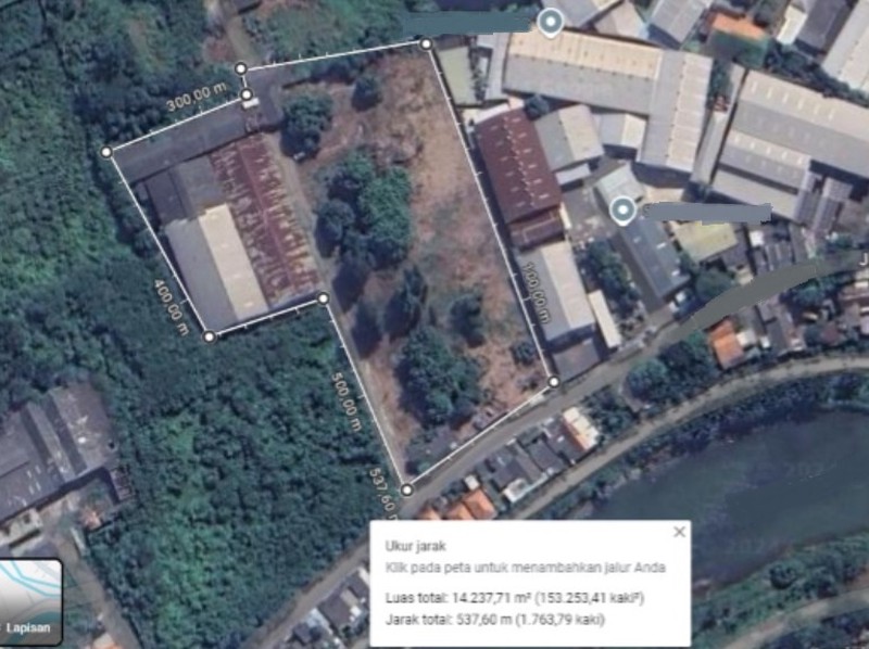 JUAL MURAH DIBAWAH NJOP Tanah pabrik & gudang Rp. 2.4jt/m di Mekarsari, Neglasari, Tanggerang Kota