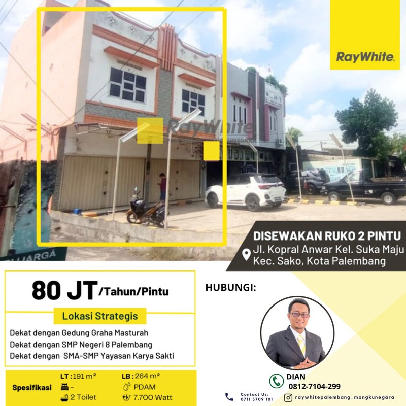 Ruko Siap Pakai di Jantung Sako - Tinggal Buka Usaha!