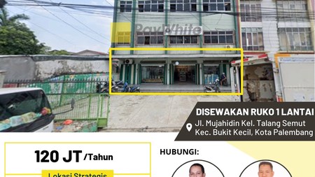 DISEWAKAN RUKO 1 LANTAI 4 PINTU DI TENGAH KOTA